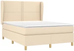ΚΡΕΒΑΤΙ BOXSPRING ΜΕ ΣΤΡΩΜΑ ΚΡΕΜ 140X200 ΕΚ. ΥΦΑΣΜΑΤΙΝΟ 3128450
