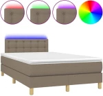 ΚΡΕΒΑΤΙ BOXSPRING ΜΕ ΣΤΡΩΜΑ & LED TAUPE 120X200 ΕΚ. ΥΦΑΣΜΑΤΙΝΟ 3134025