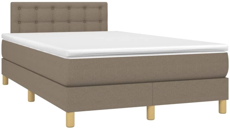 ΚΡΕΒΑΤΙ BOXSPRING ΜΕ ΣΤΡΩΜΑ & LED TAUPE 120X200 ΕΚ. ΥΦΑΣΜΑΤΙΝΟ 3134025
