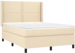 ΚΡΕΒΑΤΙ BOXSPRING ΜΕ ΣΤΡΩΜΑ & LED ΚΡΕΜ 140X200 ΕΚ. ΥΦΑΣΜΑΤΙΝΟ 3138242
