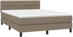 ΚΡΕΒΑΤΙ BOXSPRING ΜΕ ΣΤΡΩΜΑ & LED TAUPE 140X190 ΕΚ. ΥΦΑΣΜΑΤΙΝΟ 3133393