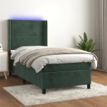 ΚΡΕΒΑΤΙ BOXSPRING ΜΕ ΣΤΡΩΜΑ & LED ΣΚ. ΠΡΑΣΙΝΟ 90X200 ΕΚ ΒΕΛΟΥΔΟ 3139484