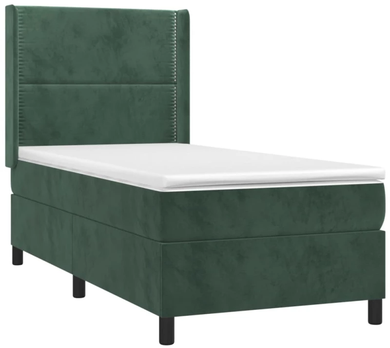 ΚΡΕΒΑΤΙ BOXSPRING ΜΕ ΣΤΡΩΜΑ & LED ΣΚ. ΠΡΑΣΙΝΟ 90X200 ΕΚ ΒΕΛΟΥΔΟ 3139484