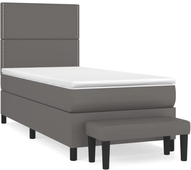 ΚΡΕΒΑΤΙ BOXSPRING ΜΕ ΣΤΡΩΜΑ ΓΚΡΙ 100X200ΕΚ. ΑΠΟ ΣΥΝΘΕΤΙΚΟ ΔΕΡΜΑ 3137591