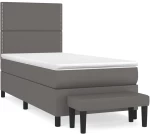 ΚΡΕΒΑΤΙ BOXSPRING ΜΕ ΣΤΡΩΜΑ ΓΚΡΙ 100X200ΕΚ. ΑΠΟ ΣΥΝΘΕΤΙΚΟ ΔΕΡΜΑ 3137591