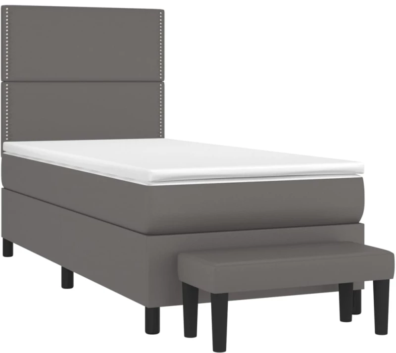 ΚΡΕΒΑΤΙ BOXSPRING ΜΕ ΣΤΡΩΜΑ ΓΚΡΙ 100X200ΕΚ. ΑΠΟ ΣΥΝΘΕΤΙΚΟ ΔΕΡΜΑ 3137591