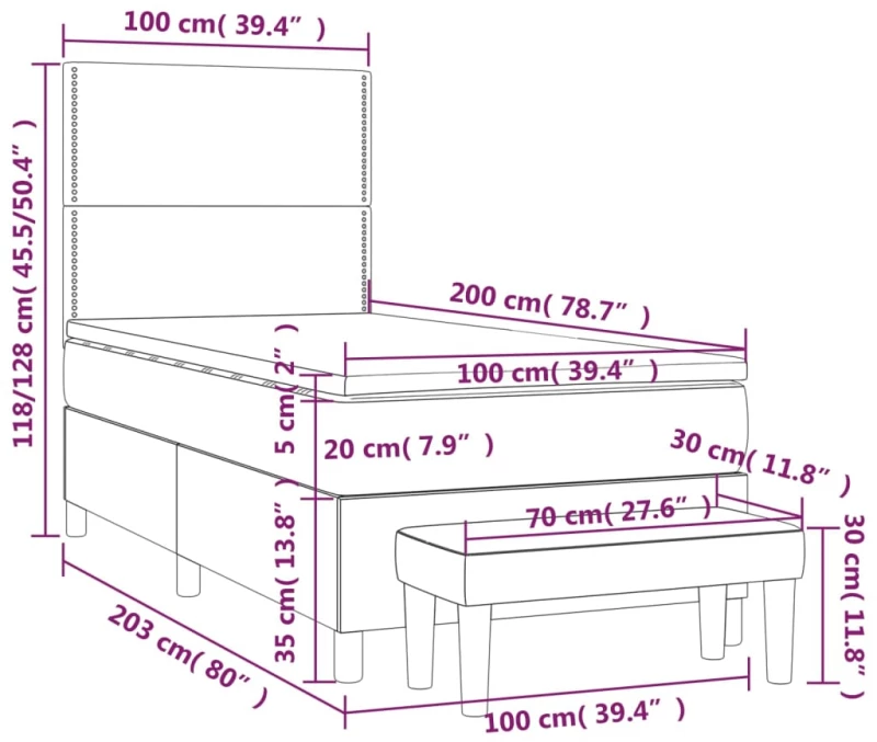 ΚΡΕΒΑΤΙ BOXSPRING ΜΕ ΣΤΡΩΜΑ ΓΚΡΙ 100X200ΕΚ. ΑΠΟ ΣΥΝΘΕΤΙΚΟ ΔΕΡΜΑ 3137591