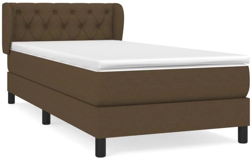 ΚΡΕΒΑΤΙ BOXSPRING ΜΕ ΣΤΡΩΜΑ ΣΚΟΥΡΟ ΚΑΦΕ 80X200 ΕΚ. ΥΦΑΣΜΑΤΙΝΟ 3126440
