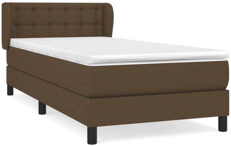 ΚΡΕΒΑΤΙ BOXSPRING ΜΕ ΣΤΡΩΜΑ ΣΚΟΥΡΟ ΚΑΦΕ 100X200 ΕΚ. ΥΦΑΣΜΑΤΙΝΟ 3126544