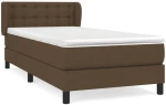 ΚΡΕΒΑΤΙ BOXSPRING ΜΕ ΣΤΡΩΜΑ ΣΚΟΥΡΟ ΚΑΦΕ 100X200 ΕΚ. ΥΦΑΣΜΑΤΙΝΟ 3126544