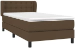 ΚΡΕΒΑΤΙ BOXSPRING ΜΕ ΣΤΡΩΜΑ ΣΚΟΥΡΟ ΚΑΦΕ 100X200 ΕΚ. ΥΦΑΣΜΑΤΙΝΟ 3126544