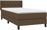 ΚΡΕΒΑΤΙ BOXSPRING ΜΕ ΣΤΡΩΜΑ ΣΚΟΥΡΟ ΚΑΦΕ 80X200 ΕΚ. ΥΦΑΣΜΑΤΙΝΟ 3129908