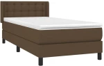 ΚΡΕΒΑΤΙ BOXSPRING ΜΕ ΣΤΡΩΜΑ ΣΚΟΥΡΟ ΚΑΦΕ 100X200 ΕΚ. ΥΦΑΣΜΑΤΙΝΟ 3130012