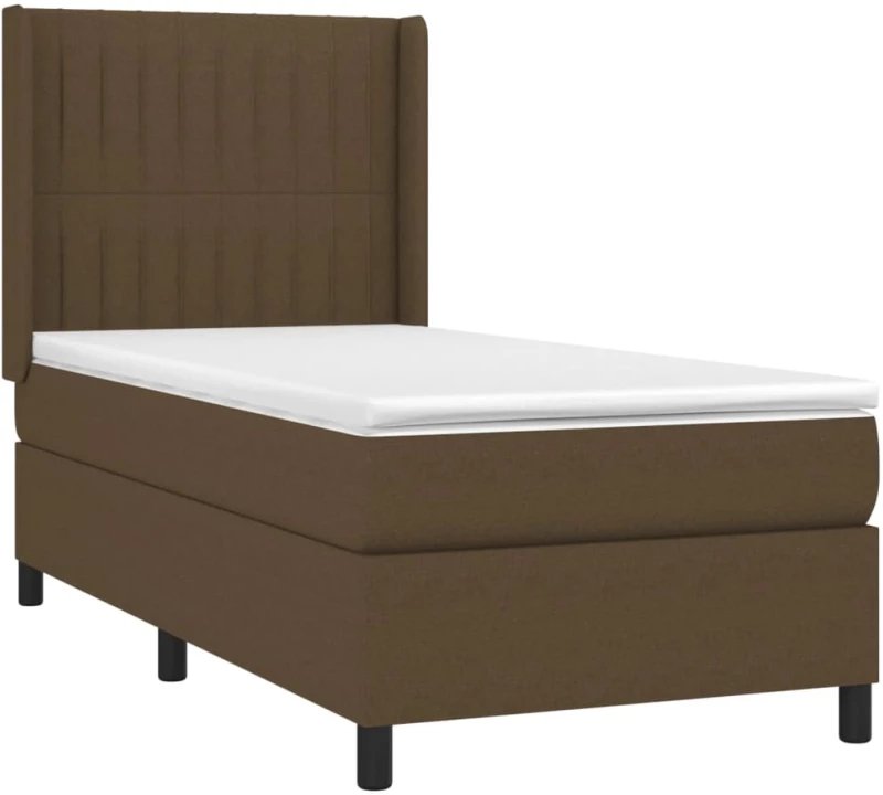 ΚΡΕΒΑΤΙ BOXSPRING ΜΕ ΣΤΡΩΜΑ ΣΚΟΥΡΟ ΚΑΦΕ 80X200 ΕΚ. ΥΦΑΣΜΑΤΙΝΟ 3131548