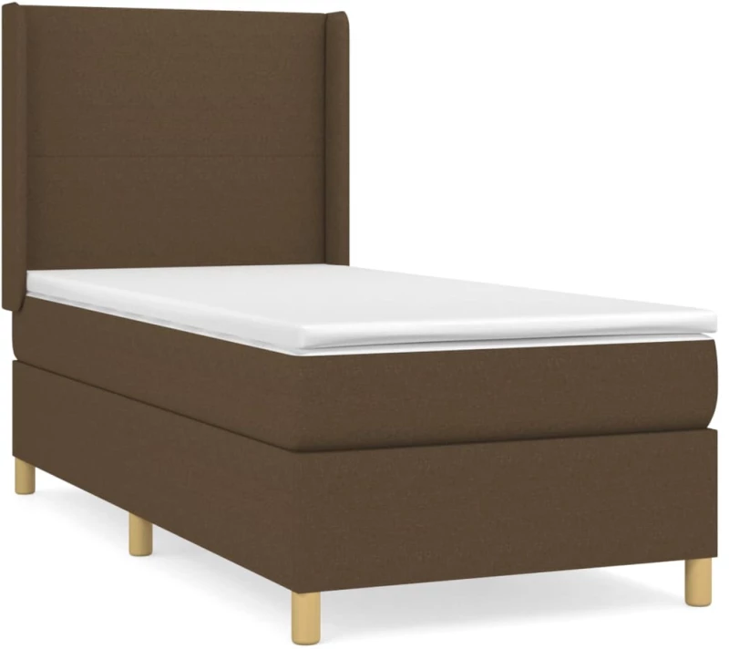 ΚΡΕΒΑΤΙ BOXSPRING ΜΕ ΣΤΡΩΜΑ ΣΚΟΥΡΟ ΚΑΦΕ 100X200 ΕΚ. ΥΦΑΣΜΑΤΙΝΟ 3131812