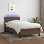 ΚΡΕΒΑΤΙ BOXSPRING ΜΕ ΣΤΡΩΜΑ & LED ΣΚ.ΚΑΦΕ 100X200 ΕΚ ΥΦΑΣΜΑΤΙΝΟ 3132976