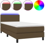 ΚΡΕΒΑΤΙ BOXSPRING ΜΕ ΣΤΡΩΜΑ & LED ΣΚ.ΚΑΦΕ 100X200 ΕΚ ΥΦΑΣΜΑΤΙΝΟ 3132976