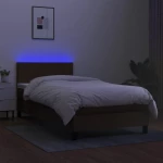 ΚΡΕΒΑΤΙ BOXSPRING ΜΕ ΣΤΡΩΜΑ & LED ΣΚ.ΚΑΦΕ 100X200 ΕΚ ΥΦΑΣΜΑΤΙΝΟ 3132976