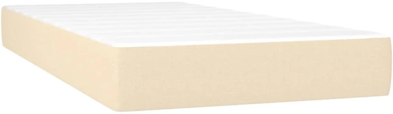 ΚΡΕΒΑΤΙ BOXSPRING ΜΕ ΣΤΡΩΜΑ & LED ΚΡΕΜ 80X200 ΕΚ. ΥΦΑΣΜΑΤΙΝΟ 3133194