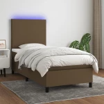 ΚΡΕΒΑΤΙ BOXSPRING ΜΕ ΣΤΡΩΜΑ & LED ΣΚ.ΚΑΦΕ 100X200 ΕΚ ΥΦΑΣΜΑΤΙΝΟ 3134696