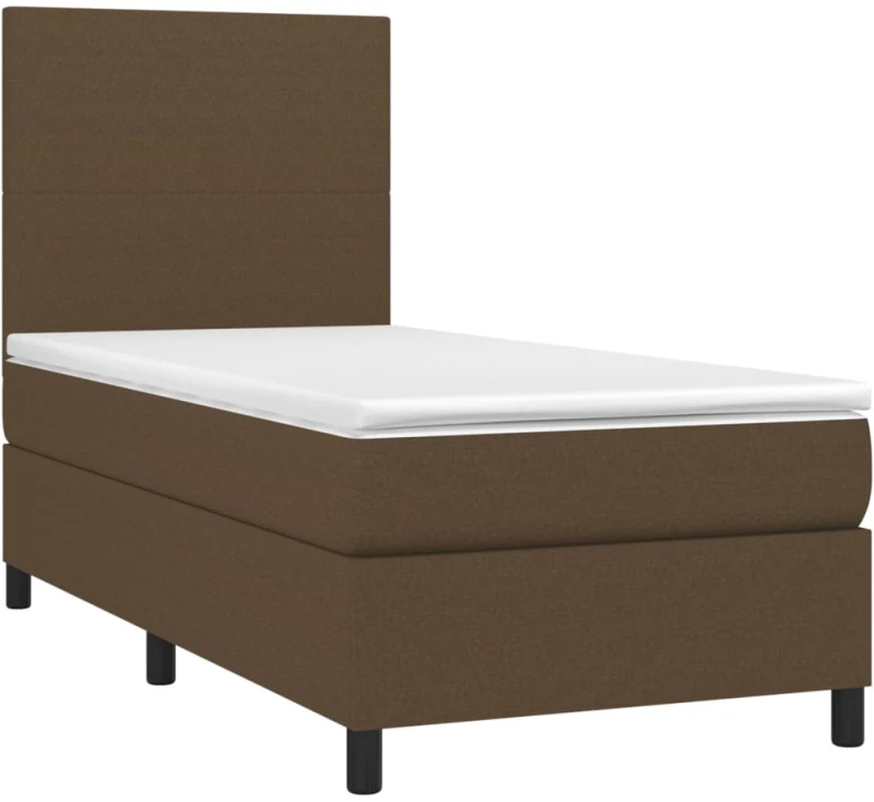 ΚΡΕΒΑΤΙ BOXSPRING ΜΕ ΣΤΡΩΜΑ & LED ΣΚ.ΚΑΦΕ 100X200 ΕΚ ΥΦΑΣΜΑΤΙΝΟ 3134696