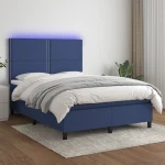 ΚΡΕΒΑΤΙ BOXSPRING ΜΕ ΣΤΡΩΜΑ & LED ΜΠΛΕ 140X190 ΕΚ. ΥΦΑΣΜΑΤΙΝΟ 3134795