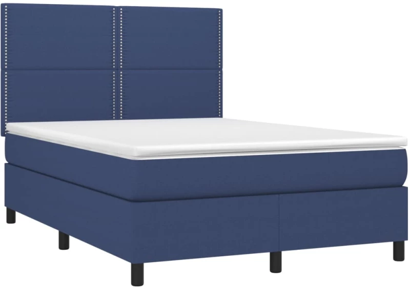 ΚΡΕΒΑΤΙ BOXSPRING ΜΕ ΣΤΡΩΜΑ & LED ΜΠΛΕ 140X190 ΕΚ. ΥΦΑΣΜΑΤΙΝΟ 3134795