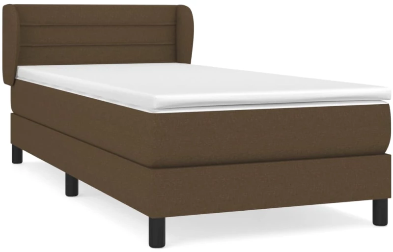 ΚΡΕΒΑΤΙ BOXSPRING ΜΕ ΣΤΡΩΜΑ ΣΚΟΥΡΟ ΚΑΦΕ 90X190 ΕΚ. ΥΦΑΣΜΑΤΙΝΟ 3126288