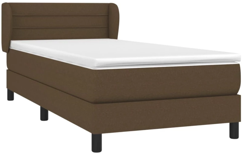 ΚΡΕΒΑΤΙ BOXSPRING ΜΕ ΣΤΡΩΜΑ ΣΚΟΥΡΟ ΚΑΦΕ 90X190 ΕΚ. ΥΦΑΣΜΑΤΙΝΟ 3126288