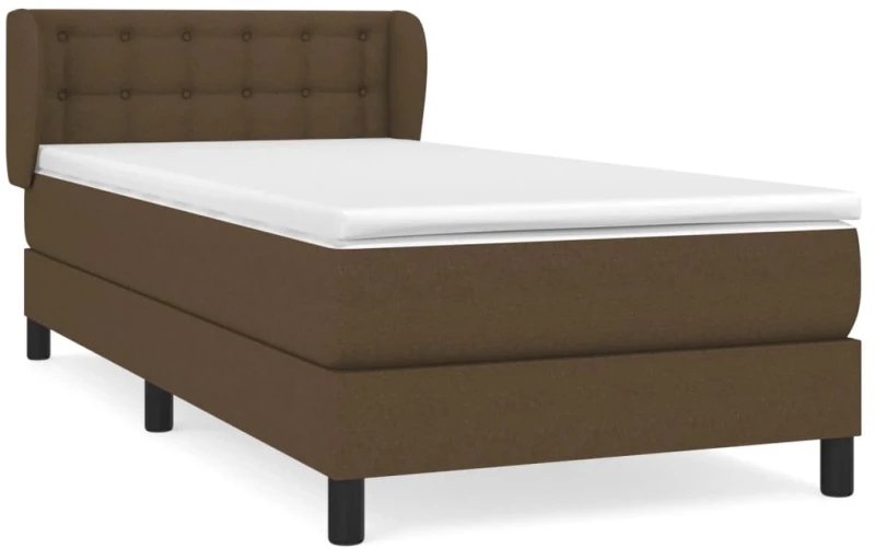 ΚΡΕΒΑΤΙ BOXSPRING ΜΕ ΣΤΡΩΜΑ ΣΚΟΥΡΟ ΚΑΦΕ 90X190 ΕΚ. ΥΦΑΣΜΑΤΙΝΟ 3126528