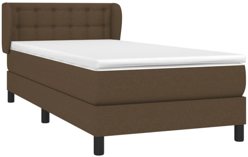 ΚΡΕΒΑΤΙ BOXSPRING ΜΕ ΣΤΡΩΜΑ ΣΚΟΥΡΟ ΚΑΦΕ 90X190 ΕΚ. ΥΦΑΣΜΑΤΙΝΟ 3126528