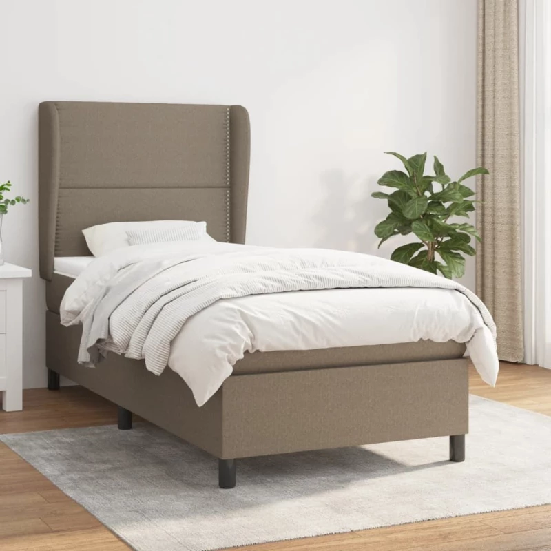 ΚΡΕΒΑΤΙ BOXSPRING ΜΕ ΣΤΡΩΜΑ TAUPE 100 X 200 ΕΚ. ΥΦΑΣΜΑΤΙΝΟ 3127865