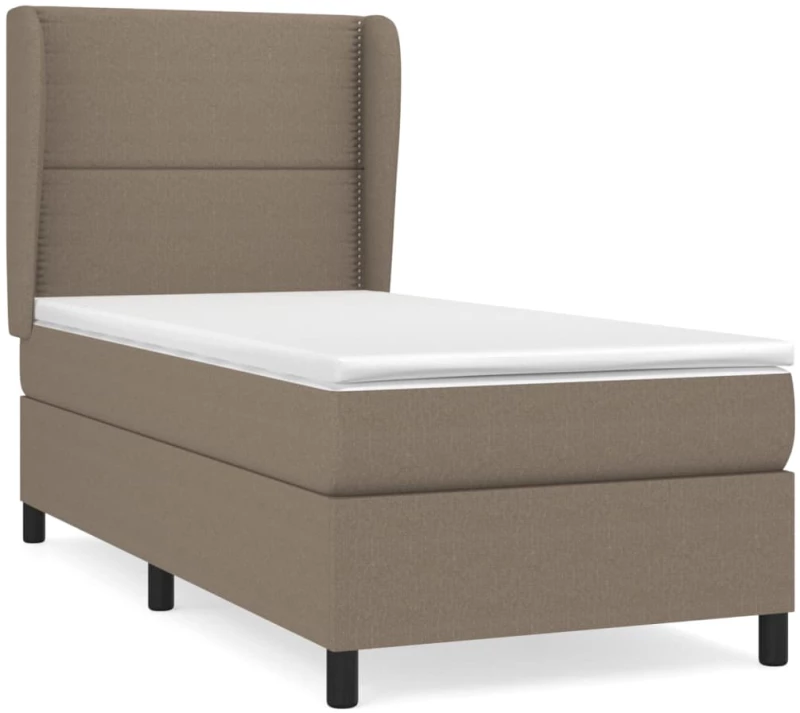 ΚΡΕΒΑΤΙ BOXSPRING ΜΕ ΣΤΡΩΜΑ TAUPE 100 X 200 ΕΚ. ΥΦΑΣΜΑΤΙΝΟ 3127865