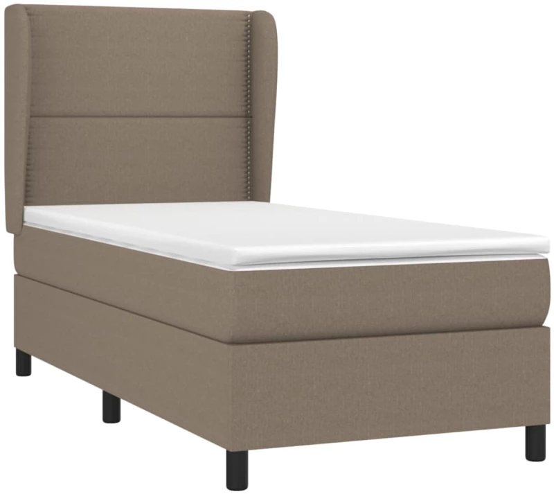 ΚΡΕΒΑΤΙ BOXSPRING ΜΕ ΣΤΡΩΜΑ TAUPE 100 X 200 ΕΚ. ΥΦΑΣΜΑΤΙΝΟ 3127865