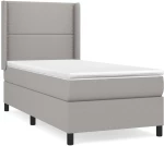 ΚΡΕΒΑΤΙ BOXSPRING ΜΕ ΣΤΡΩΜΑ ΑΝΟΙΧΤΟ ΓΚΡΙ 90X190 ΕΚ. ΥΦΑΣΜΑΤΙΝΟ 3131313