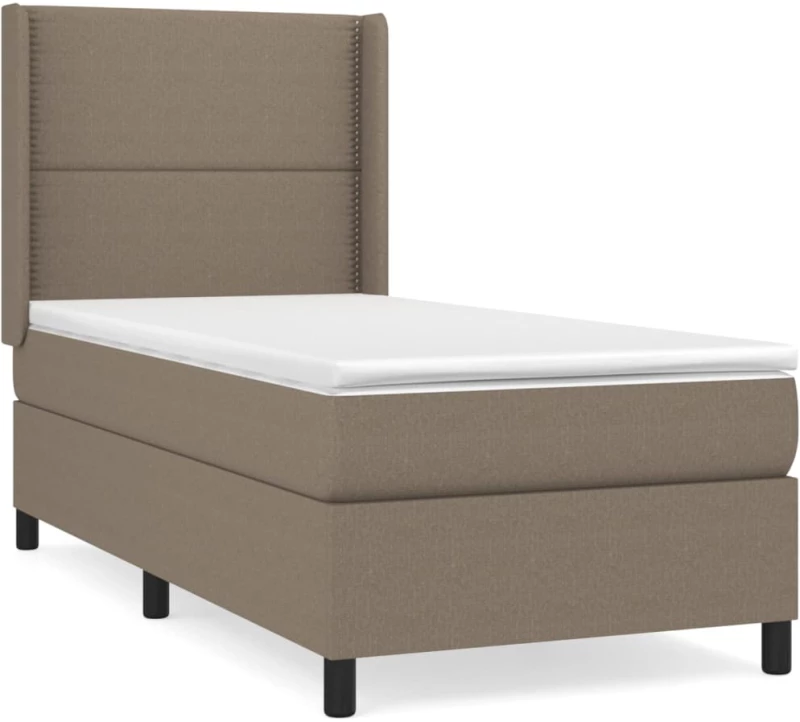 ΚΡΕΒΑΤΙ BOXSPRING ΜΕ ΣΤΡΩΜΑ TAUPE 100 X 200 ΕΚ. ΥΦΑΣΜΑΤΙΝΟ 3131333