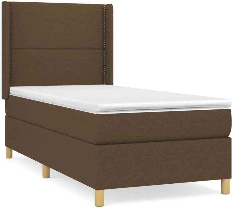 ΚΡΕΒΑΤΙ BOXSPRING ΜΕ ΣΤΡΩΜΑ ΣΚΟΥΡΟ ΚΑΦΕ 90X190 ΕΚ. ΥΦΑΣΜΑΤΙΝΟ 3131876