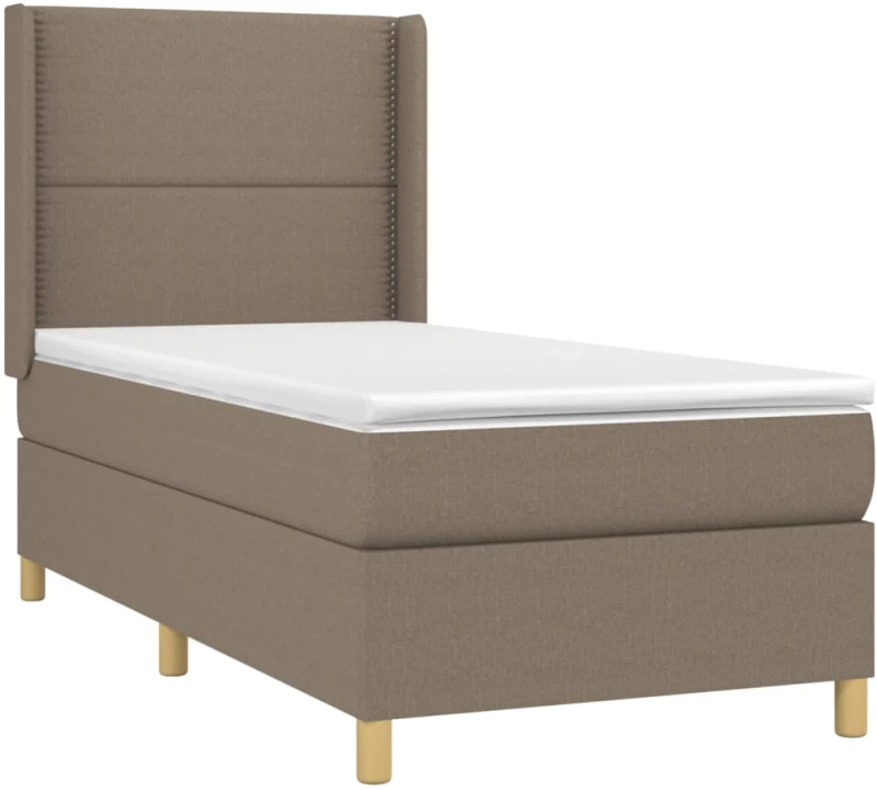 ΚΡΕΒΑΤΙ BOXSPRING ΜΕ ΣΤΡΩΜΑ TAUPE 100 X 200 ΕΚ. ΥΦΑΣΜΑΤΙΝΟ 3131893