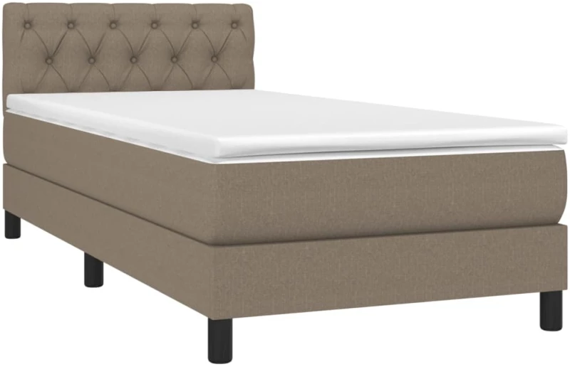 ΚΡΕΒΑΤΙ BOXSPRING ΜΕ ΣΤΡΩΜΑ & LED TAUPE 80X200 ΕΚ. ΥΦΑΣΜΑΤΙΝΟ 3133353