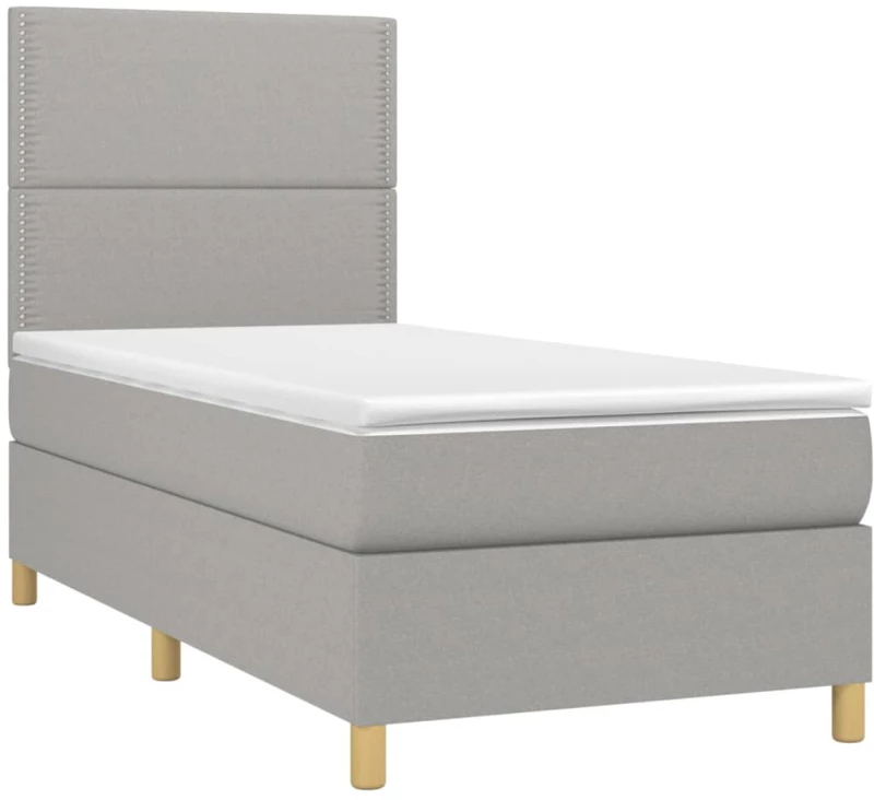 ΚΡΕΒΑΤΙ BOXSPRING ΜΕ ΣΤΡΩΜΑ & LED ΑΝ.ΓΚΡΙ 90X200 ΕΚ. ΥΦΑΣΜΑΤΙΝΟ 3135325