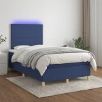 ΚΡΕΒΑΤΙ BOXSPRING ΜΕ ΣΤΡΩΜΑ & LED ΜΠΛΕ 120X200 ΕΚ. ΥΦΑΣΜΑΤΙΝΟ 3135347