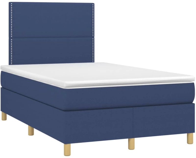 ΚΡΕΒΑΤΙ BOXSPRING ΜΕ ΣΤΡΩΜΑ & LED ΜΠΛΕ 120X200 ΕΚ. ΥΦΑΣΜΑΤΙΝΟ 3135347