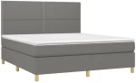 ΚΡΕΒΑΤΙ BOXSPRING ΜΕ ΣΤΡΩΜΑ & LED ΣΚ.ΓΚΡΙ 180X200 ΕΚ ΥΦΑΣΜΑΤΙΝΟ 3135374