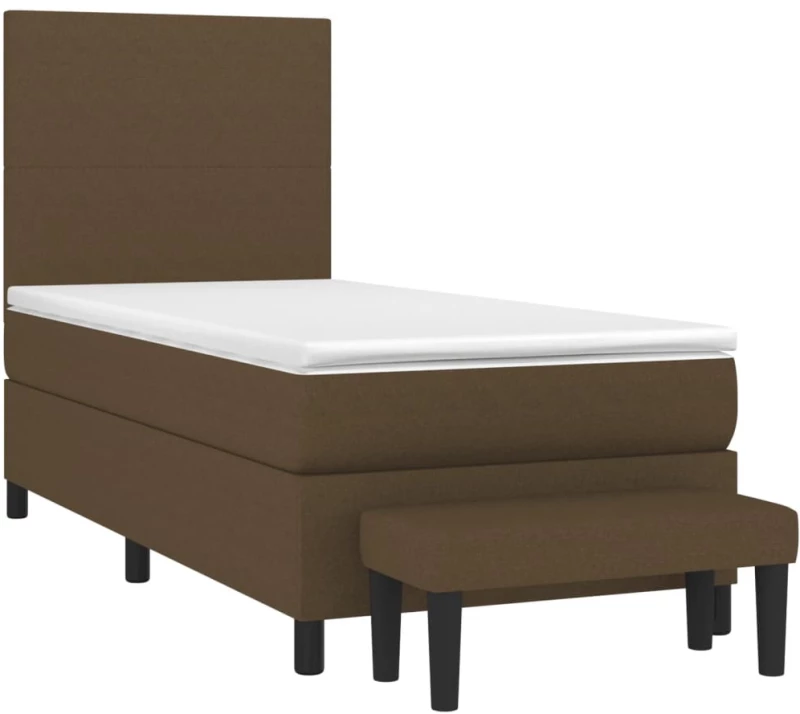 ΚΡΕΒΑΤΙ BOXSPRING ΜΕ ΣΤΡΩΜΑ ΣΚΟΥΡΟ ΚΑΦΕ 90X190 ΕΚ. ΥΦΑΣΜΑΤΙΝΟ 3136400