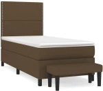 ΚΡΕΒΑΤΙ BOXSPRING ΜΕ ΣΤΡΩΜΑ ΣΚΟΥΡΟ ΚΑΦΕ 90X190 ΕΚ. ΥΦΑΣΜΑΤΙΝΟ 3136480