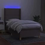 ΚΡΕΒΑΤΙ BOXSPRING ΜΕ ΣΤΡΩΜΑ & LED ΣΚ.ΚΑΦΕ 90X200 ΕΚ. ΥΦΑΣΜΑΤΙΝΟ 3138768