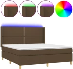 ΚΡΕΒΑΤΙ BOXSPRING ΜΕ ΣΤΡΩΜΑ & LED ΣΚ.ΚΑΦΕ 180X200ΕΚ. ΥΦΑΣΜΑΤΙΝΟ 3138816