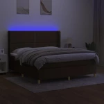 ΚΡΕΒΑΤΙ BOXSPRING ΜΕ ΣΤΡΩΜΑ & LED ΣΚ.ΚΑΦΕ 180X200ΕΚ. ΥΦΑΣΜΑΤΙΝΟ 3138816