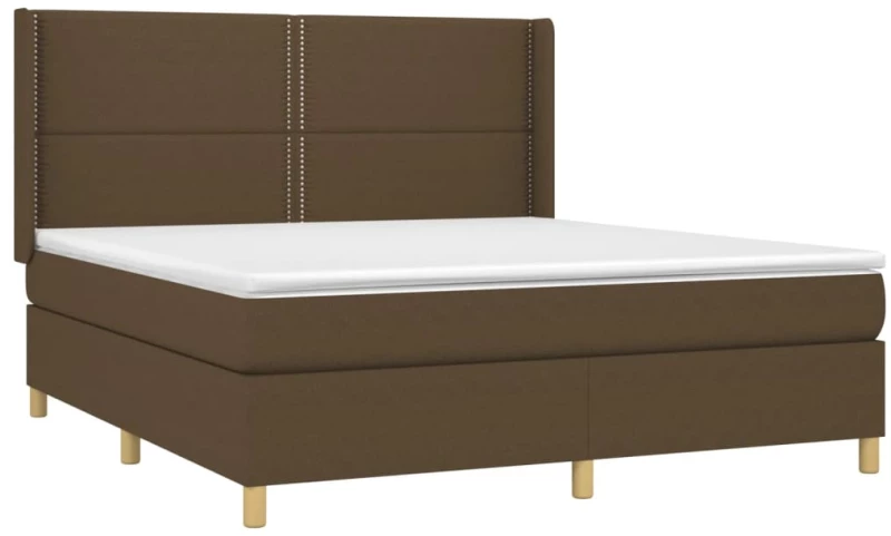 ΚΡΕΒΑΤΙ BOXSPRING ΜΕ ΣΤΡΩΜΑ & LED ΣΚ.ΚΑΦΕ 180X200ΕΚ. ΥΦΑΣΜΑΤΙΝΟ 3138816