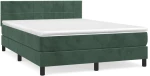 ΚΡΕΒΑΤΙ BOXSPRING ΜΕ ΣΤΡΩΜΑ ΣΚΟΥΡΟ ΠΡΑΣΙΝΟ 140X200ΕΚ. ΒΕΛΟΥΔΙΝΟ 3141308